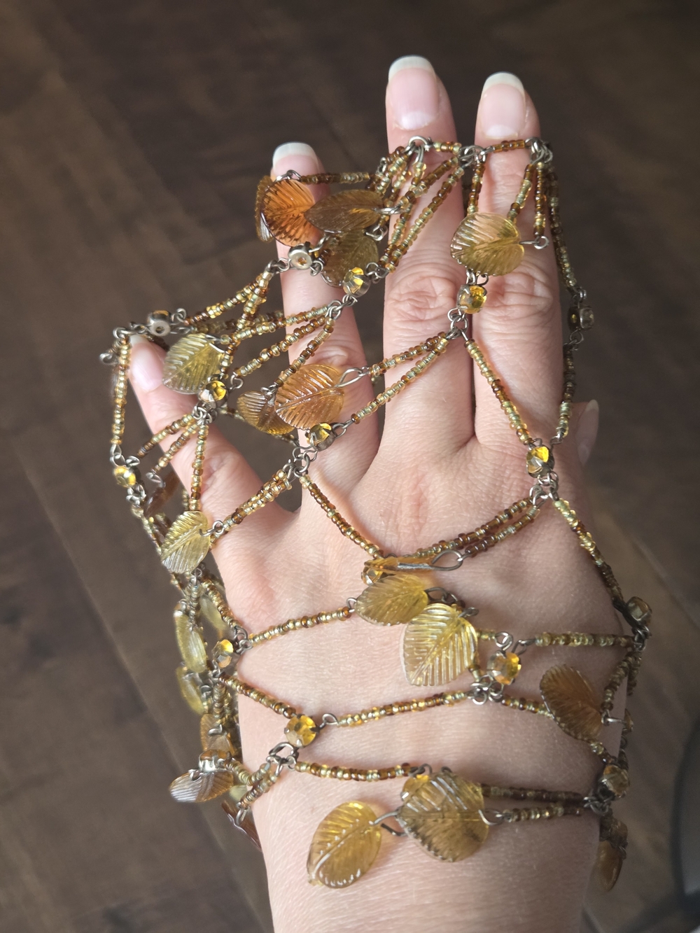 Gold-Tone Leaf Hair Chain - Women Accessories Hair Accessory